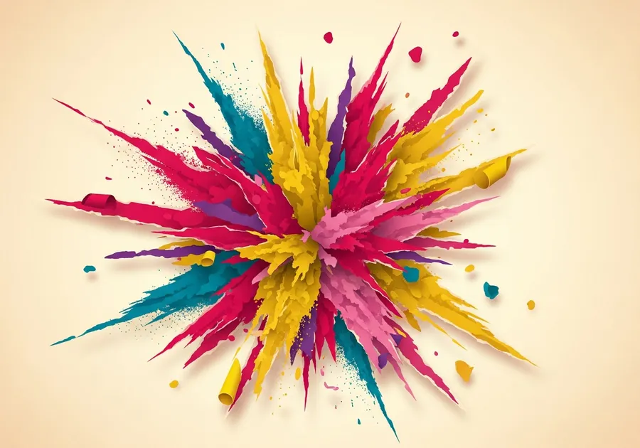 Editorial illustration of Holi