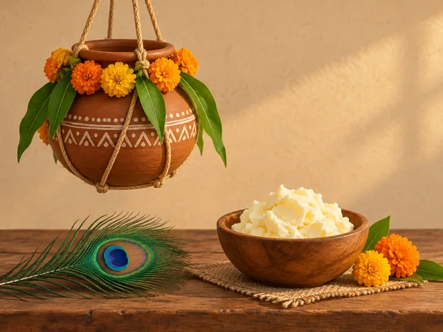 Editorial illustration of Janmashtami