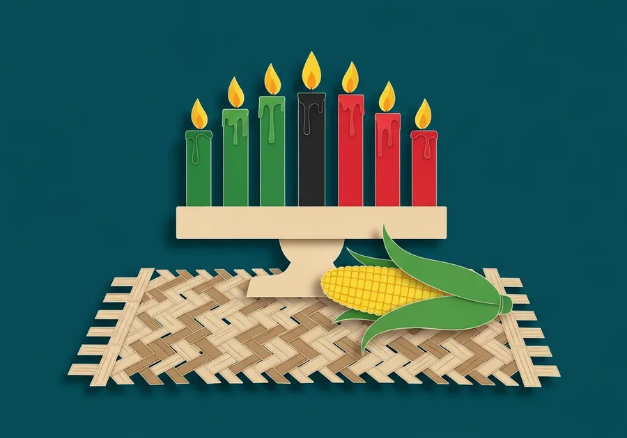Editorial illustration of Kwanzaa