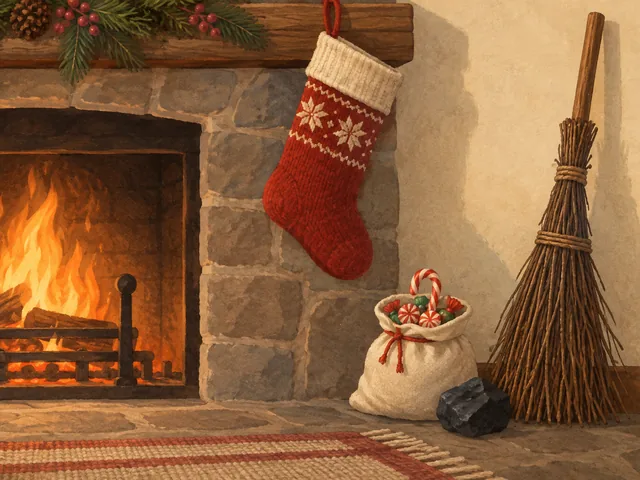 Editorial illustration of La Befana