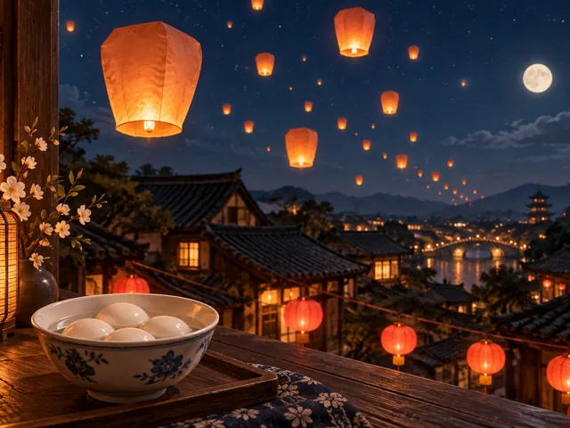 Editorial illustration of Lantern Festival