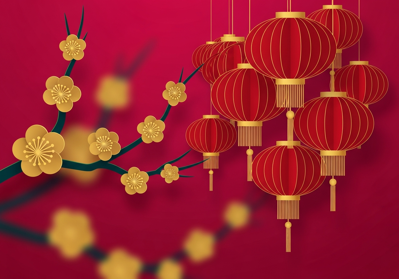 Editorial illustration of Lunar New Year