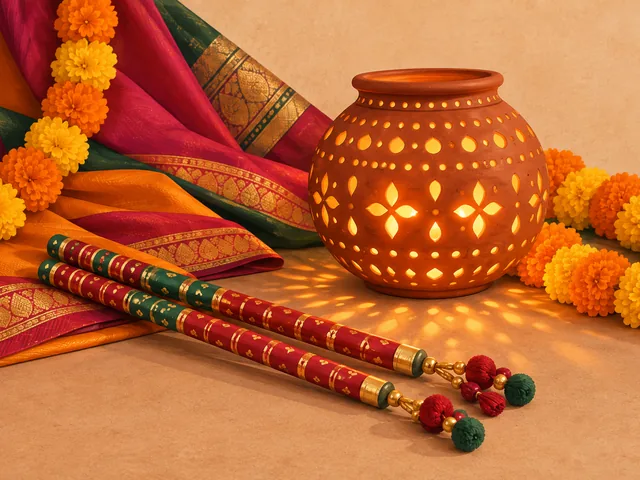 Editorial illustration of Navratri