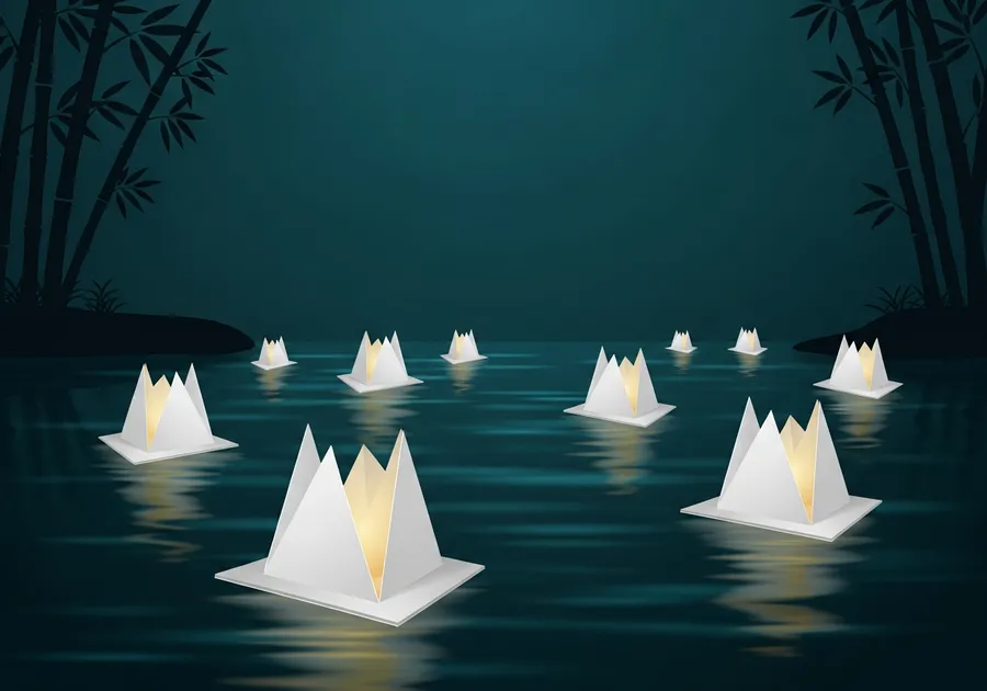 Editorial illustration of Obon