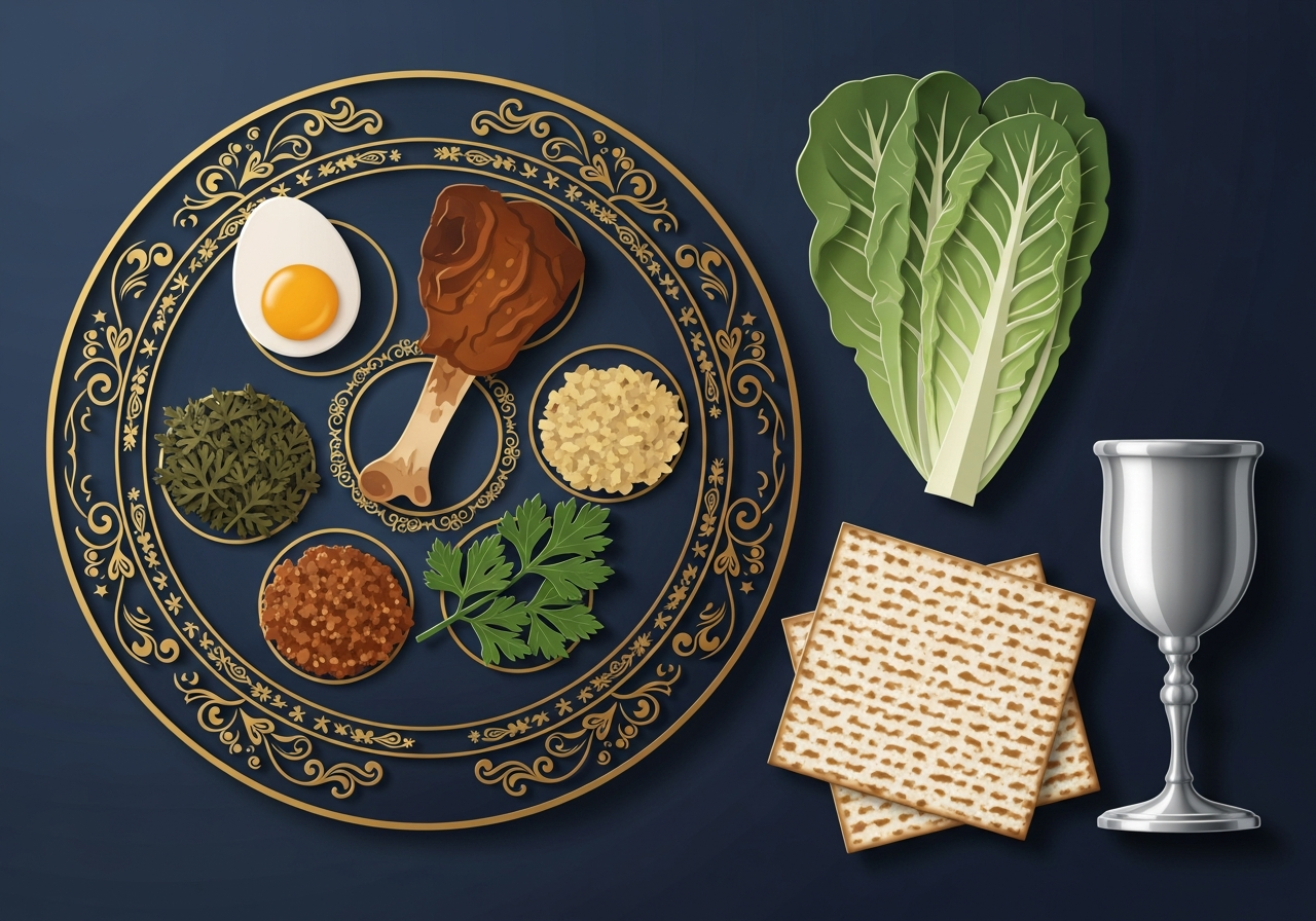Editorial illustration of Passover