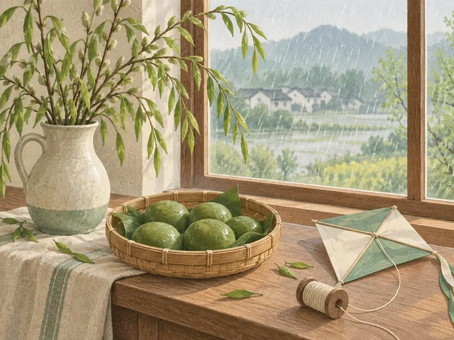 Editorial illustration of Qingming Festival