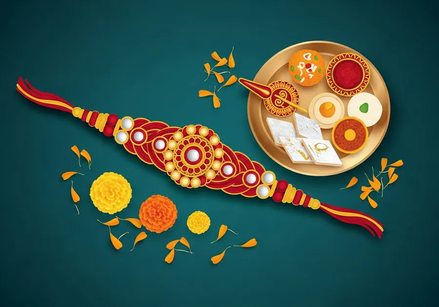 Editorial illustration of Raksha Bandhan