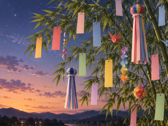 Editorial illustration of Tanabata